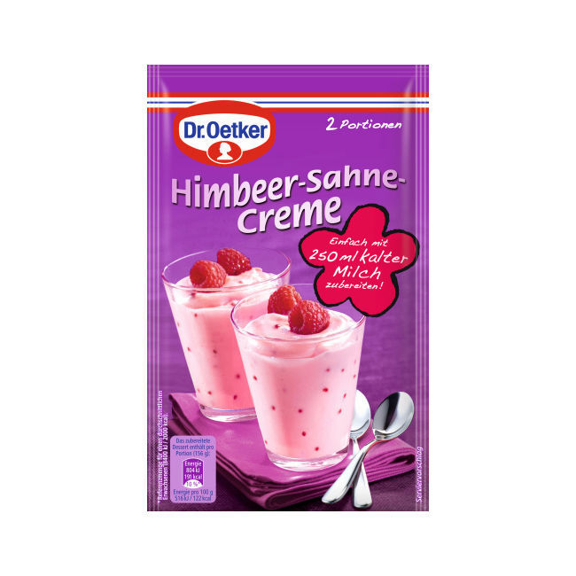 Dr. Oetker Himbeer-Sahne-Creme 62g Beutel
