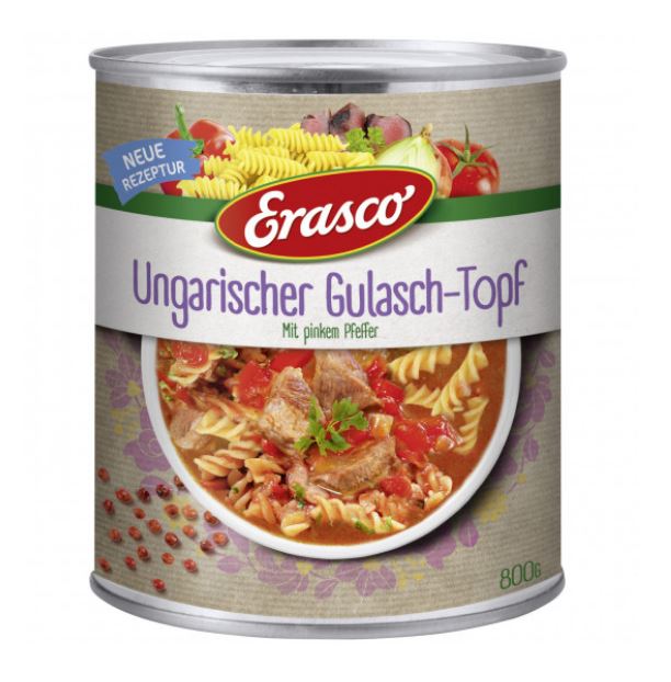 Erasco Ungarischer Gulasch-Topf mit aromatischem Pfeffer 800g Dose