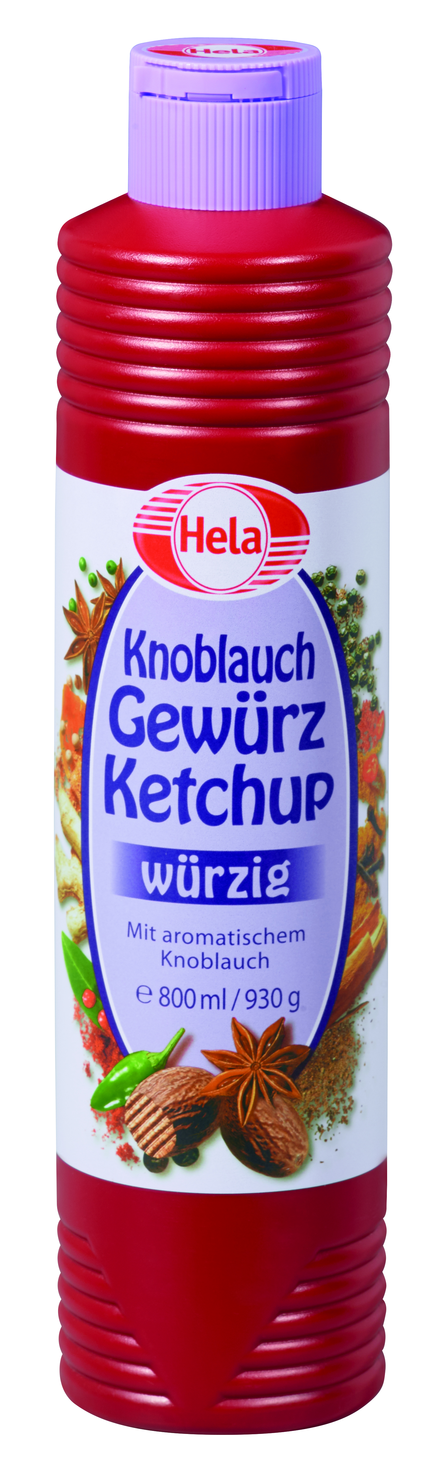 Hela, Gewürz Ketchup, Knoblauch, Sauce, 800ml, Flasche
