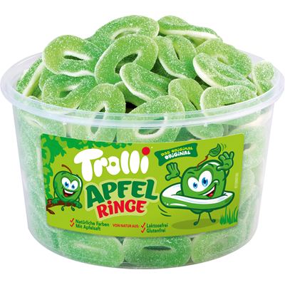Trolli Saure Apfelringe - 2x1000g Dose