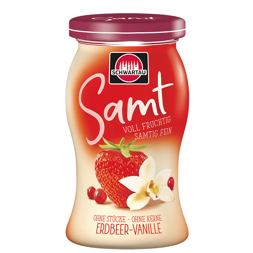 Schwartau Brotaufstrich Samt Erdbeere-Vanille 270g Glas