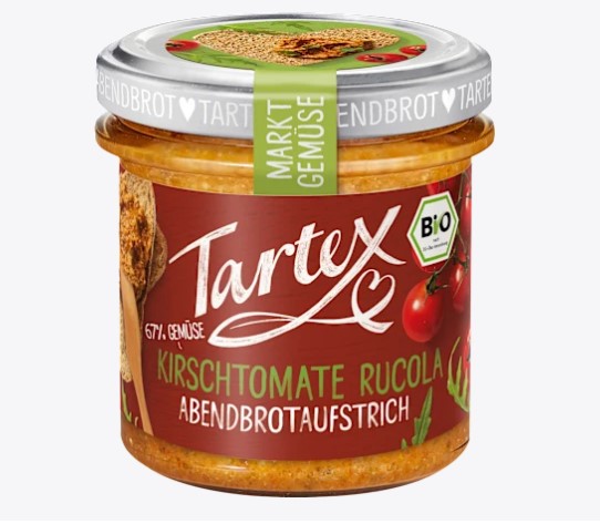 Tartex Kirschtomate Rucola Brotaufstrich 135g Glas