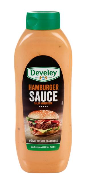 Develey, Hamburger Sauce, Kopfsteherflasche, 875ml, Flasche