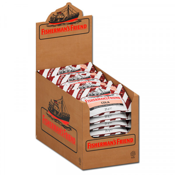 Fishermans Friend Cola ohne Zucker - Pastillen - 24 Beutel Karton Fishermans Friend Cola ohne Zucker - Pastillen - 24 Beutel Karton