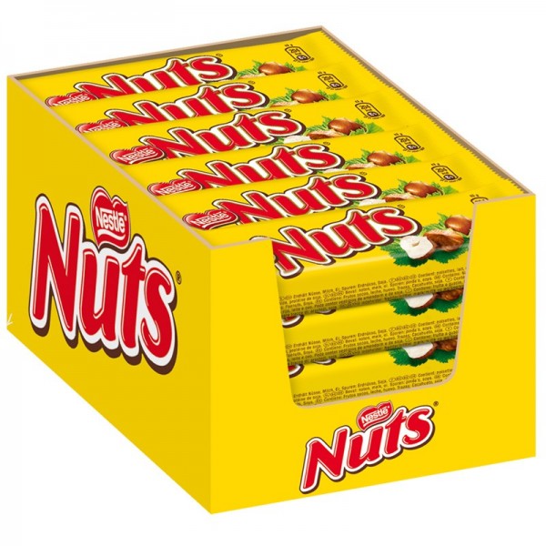 NESTLE, Nuts, Haselnuss, 24x42g, Riegel, Packung