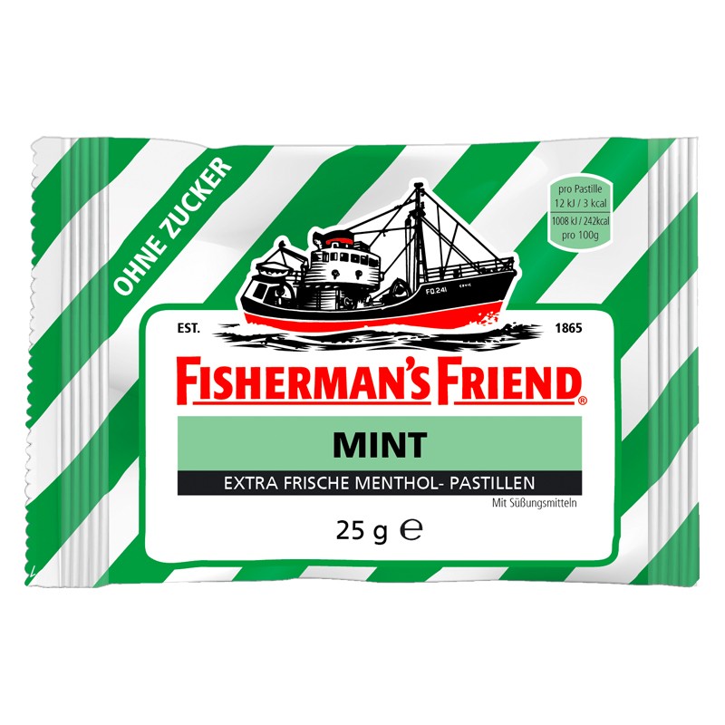Fishermans Friend Mint ohne Zucker, Pastillen, 24 Beutel, 600g, Karton
