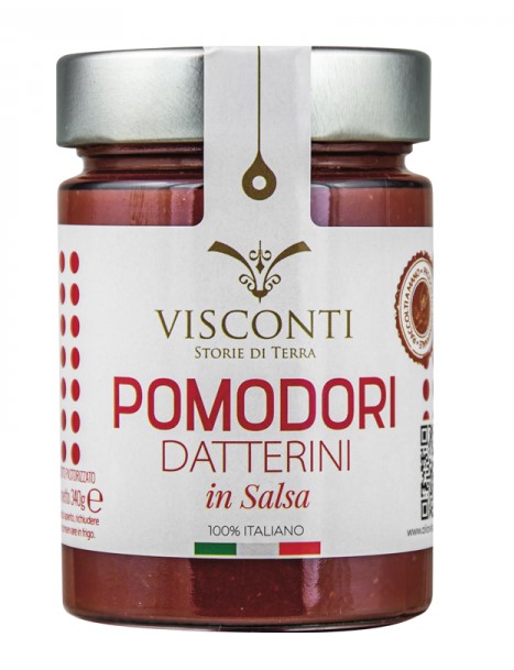 Visconti Pomodori rote Datterini in Salsa - pürierte Tomaten - 340g Glas