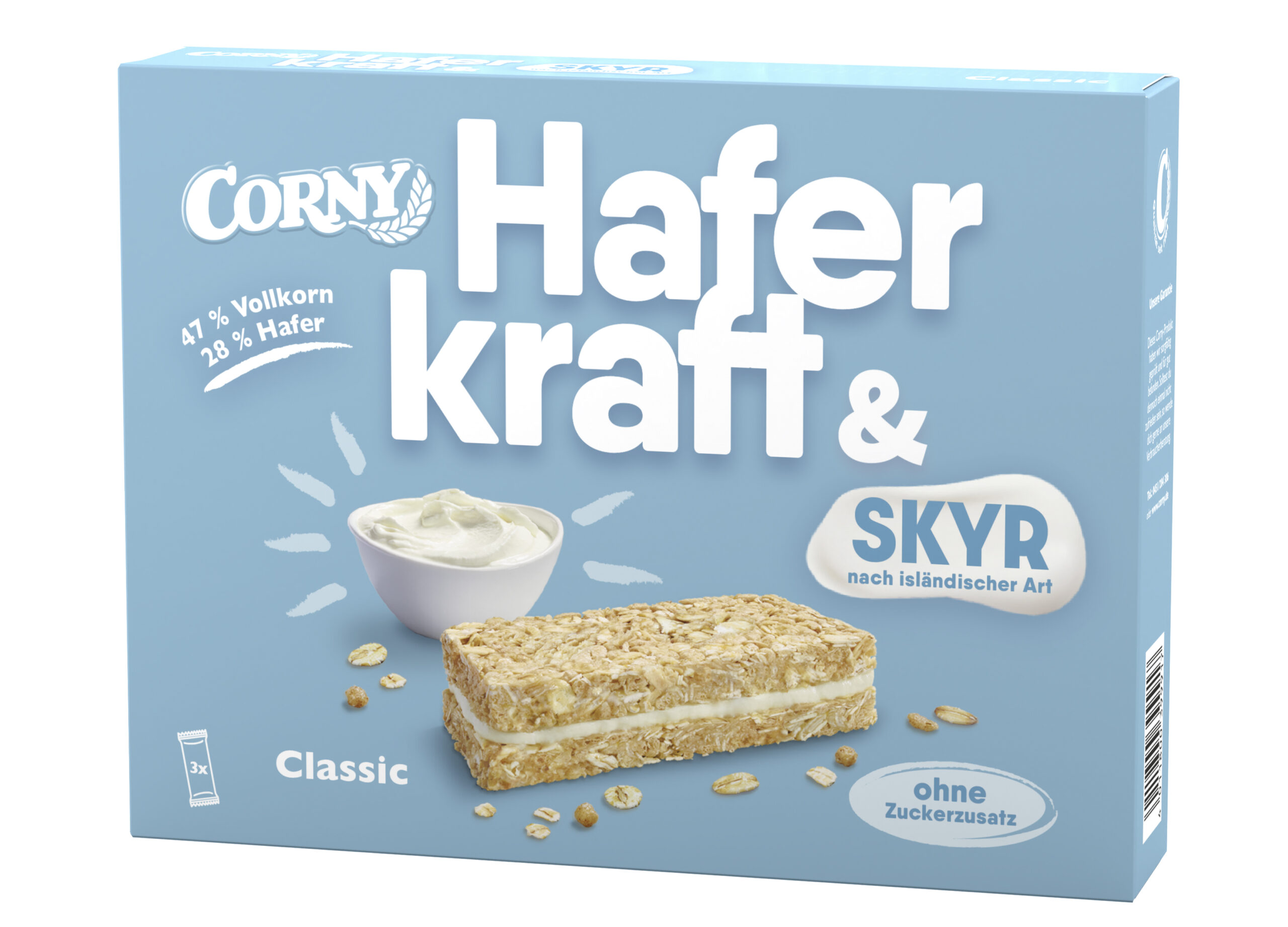 Corny Haferkraft & Skyr Classic 3x40g Packung