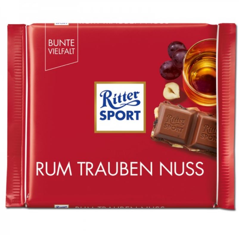 Ritter Sport Rum Trauben Nuss 100g Tafel