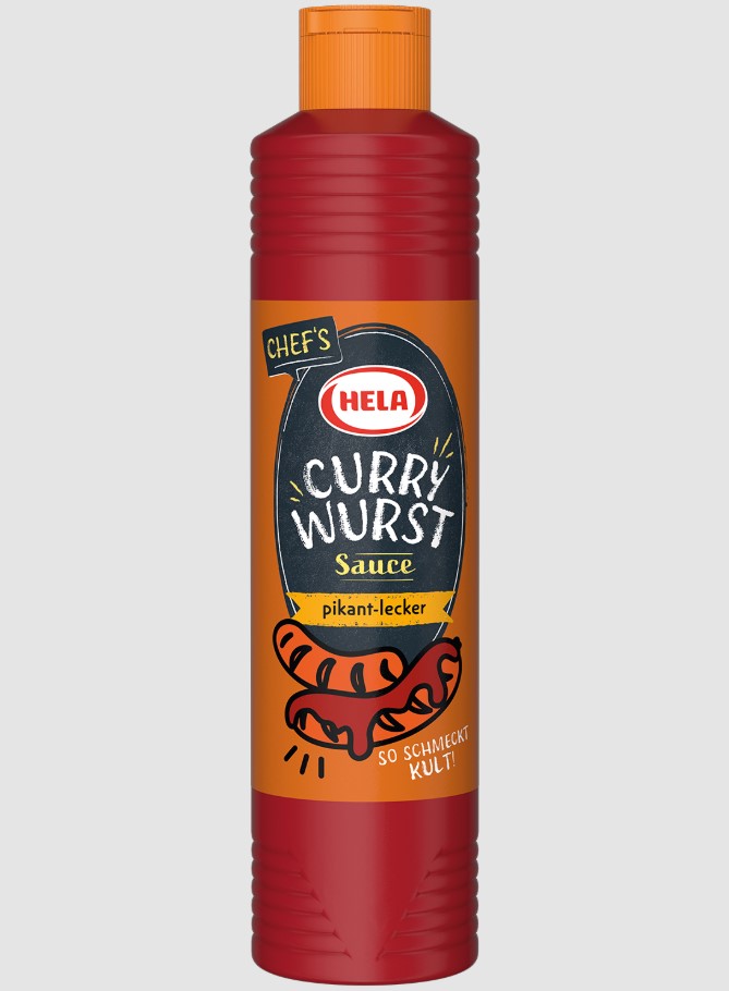 Hela Currywurst Sauce leicht pikant 800ml Flasche