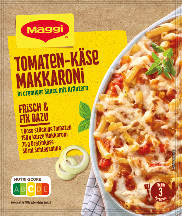 Maggi Idee für Tomaten-Käse Makkaroni 39g Beutel