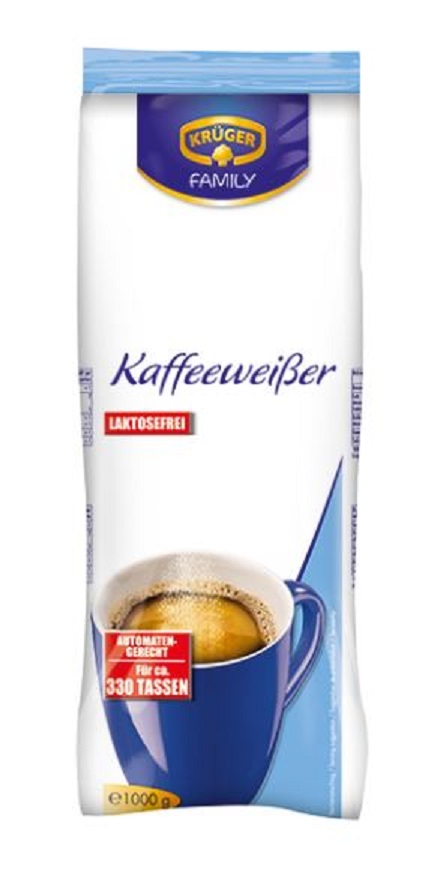 Krüger FAMILY, Kaffeeweißer, Laktose- und Fettfrei,  1kg, Beutel