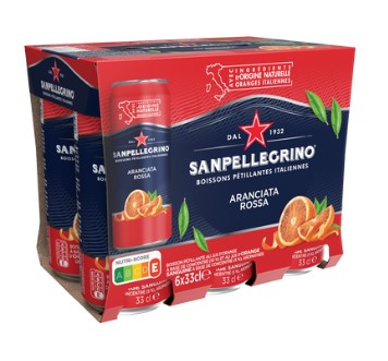 SAN PELLEGRINO Arianciata Rossa - 6 x 33 cl Dosen