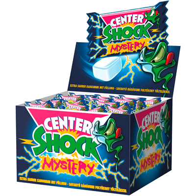 Center Shock gefülltes Kaugummi Mystery 100 Stück à 4 g, einzel verpackt - 3x400 g Schachtel
