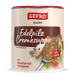 Gefro Edelpilz-Cremesuppe mit Steinpilzen und Champignons 400g Dose