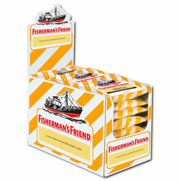 Fishermans Friend Tropical ohne Zucker - Pastillen - 24 Beutel Packung