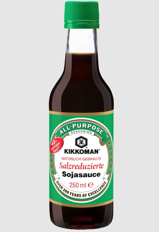 Kikkoman Soja-Sauce weniger Salz - 250ml Flasche