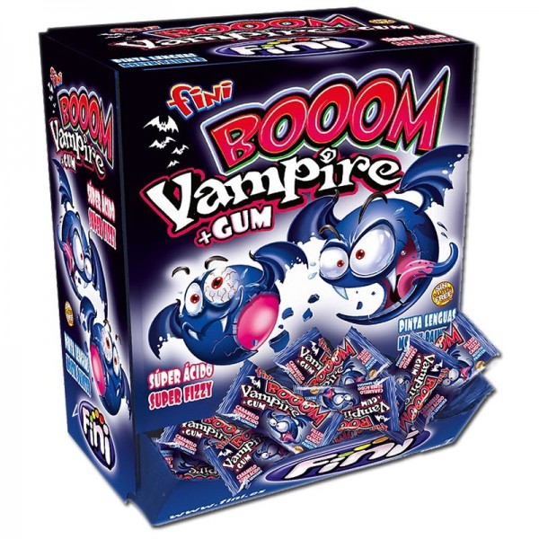 Fini, Booom Vampire, Bonbon färbend mit Kaugummi, 200 Stk., Packung
