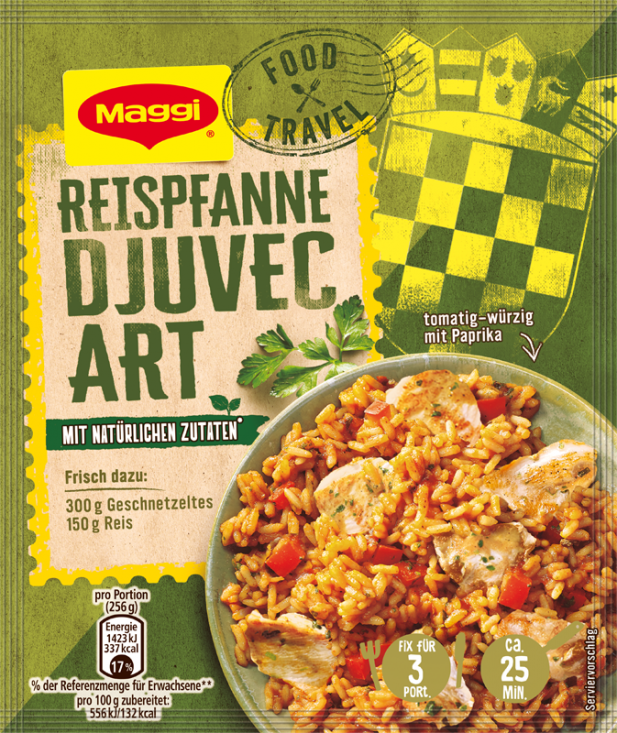 Maggi, Food Travel, Reispfanne Djuvec Art, 31g, Beutel