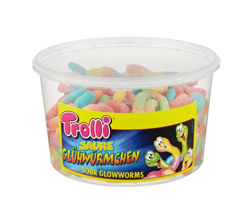 Trolli Fruchtgummi Glühwürmchen 150 Stück - 1050g Dose