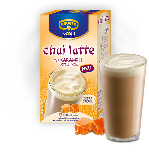Krüger Chai latte Karamell 250g Packung Krüger Chai latte Karamell 250g Packung