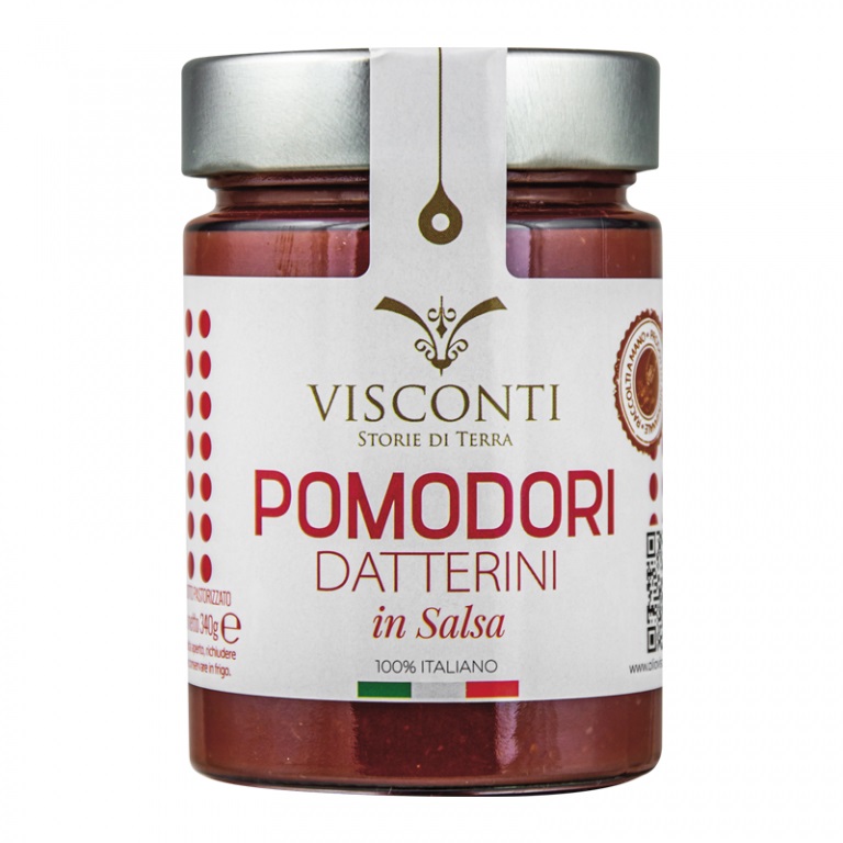 Visconti Pomodori rote Datterini in Salsa - pürierte Tomaten - 340g Glas