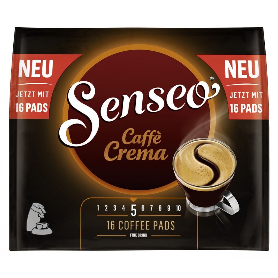 Senseo, Kaffeepads, Caffe Crema, 111g, 16 Pads, Beutel