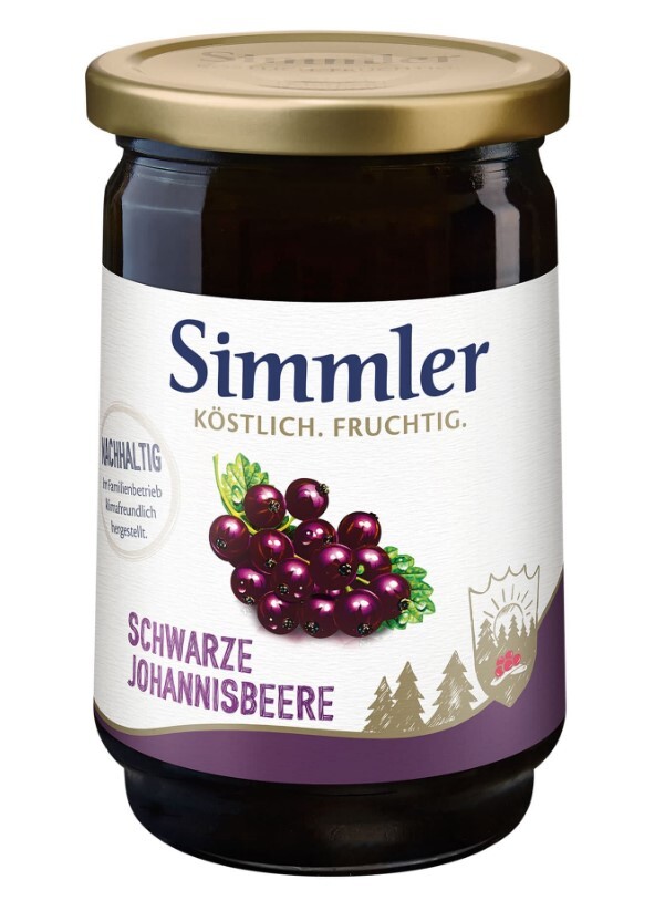 Simmler Schwarze Johannisbeere 450g Glas