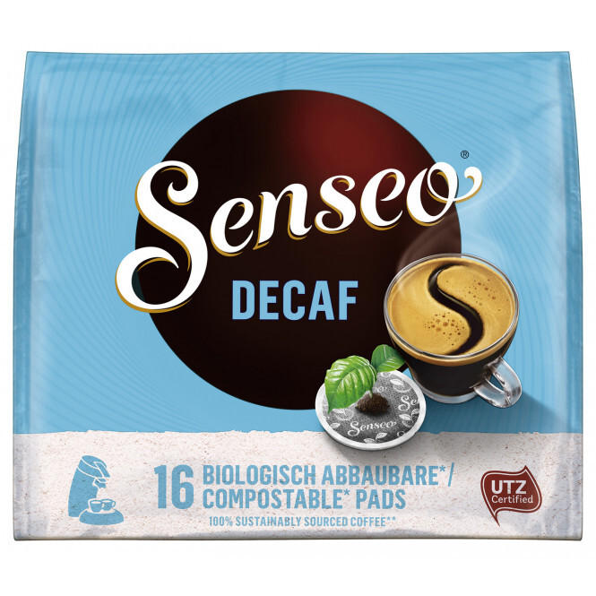 Senseo Kaffeepads, Entkoffeiniert, 16 Pads, 111g, Beutel