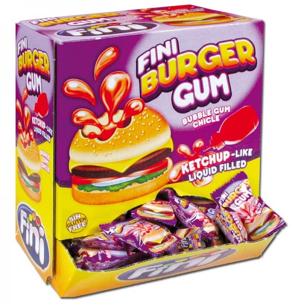 Fini, Burger Gum, Kaugummi 200 Stk ., Packung