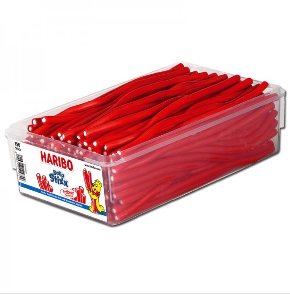 Haribo Balla Stixx Erdbeer - Konfekt-Stangen 150 Stück Dose