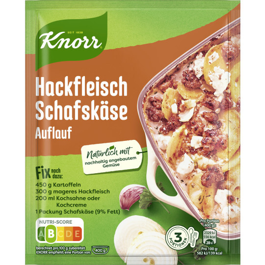 Knorr Fix Hackfleisch Schafskäse-Auflauf 43g Beutel