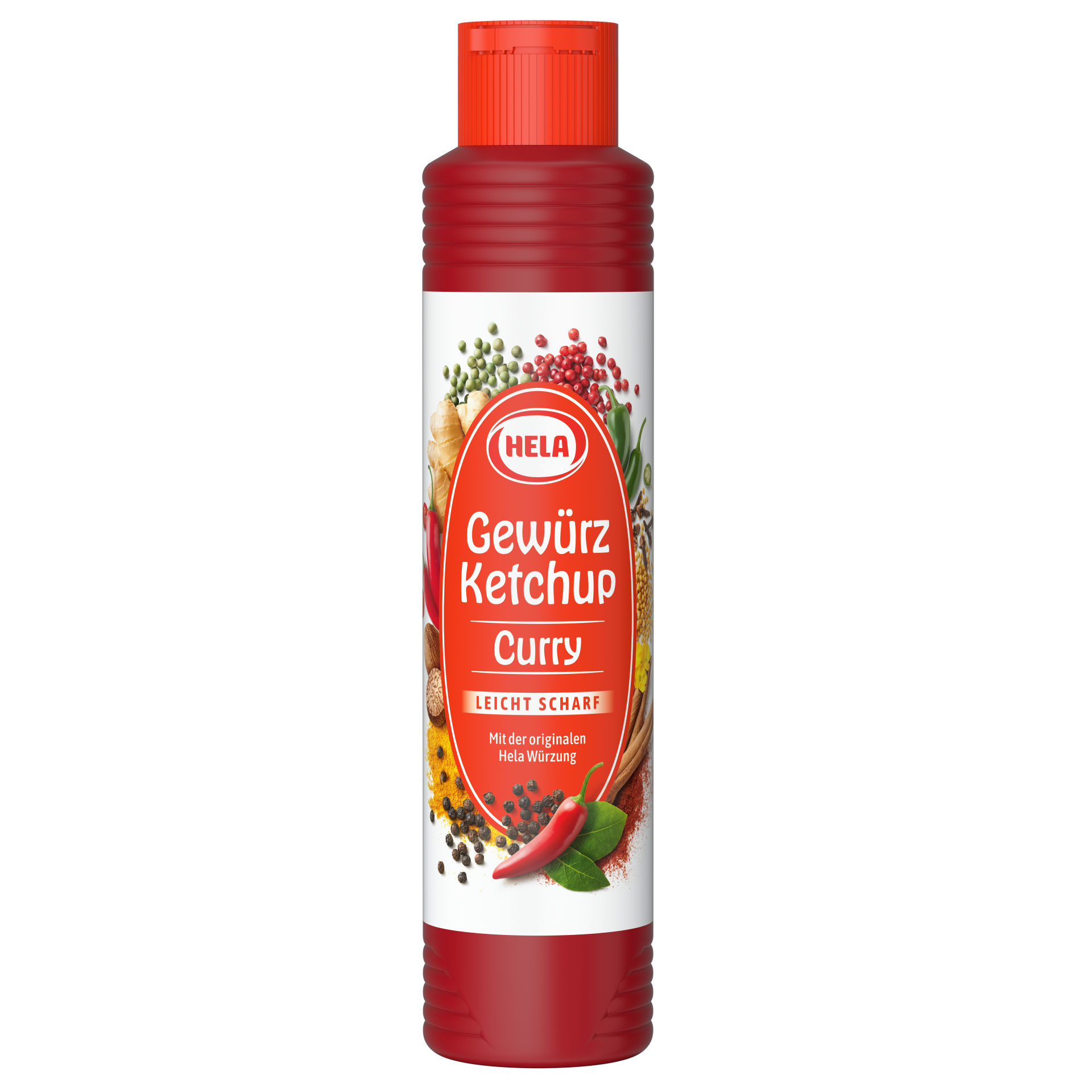 Hela Curry Gewürz Ketchup scharf 800ml Flasche