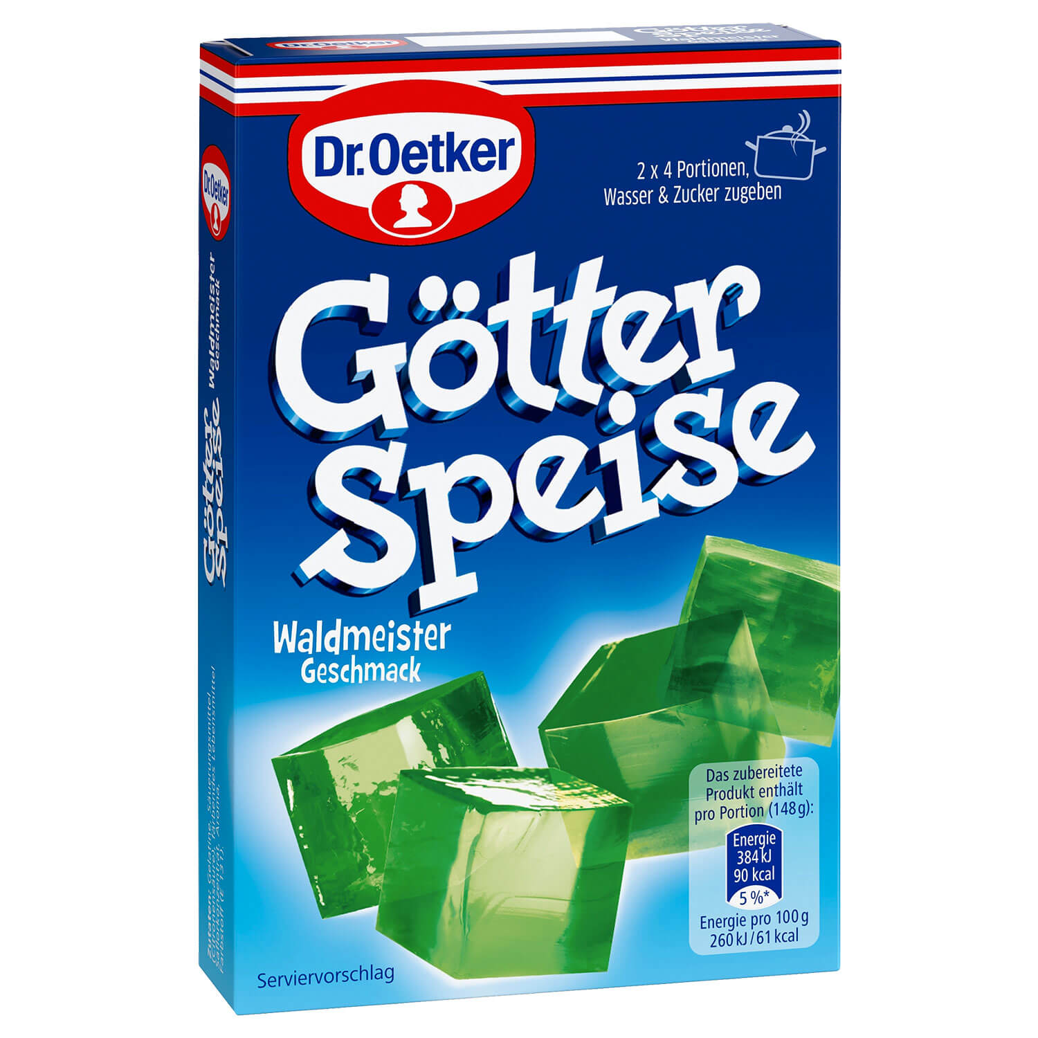 Dr. Oetker Götterspeise Instant Waldmeister-Geschmack 2 Beutel Packung