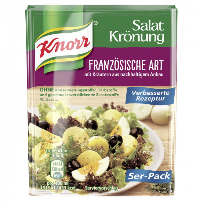 KNORR Salatkrönung, Französischer Art, 5x8g, Beutel