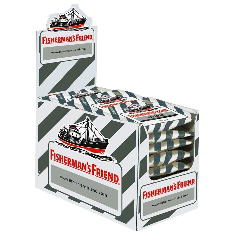Fishermans Friend Salmiak ohne Zucker, Pastillen, 24 Beutel, 600g, Karton Fishermans Friend Salmiak ohne Zucker, Pastillen, 24 Beutel, 600g, Karton