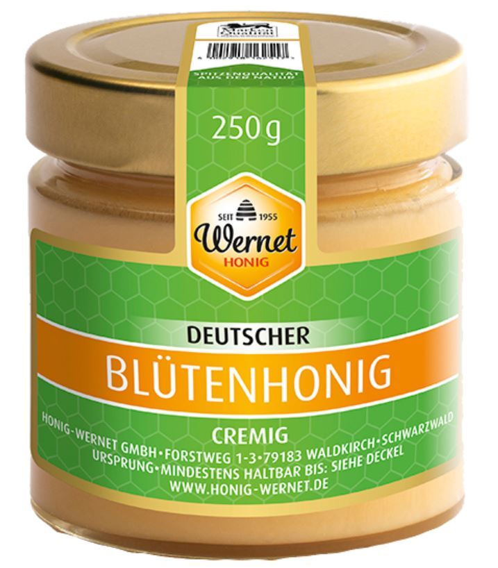 Deutscher Blütenhonig cremig 250g Glas Deutscher Blütenhonig cremig 250g Glas