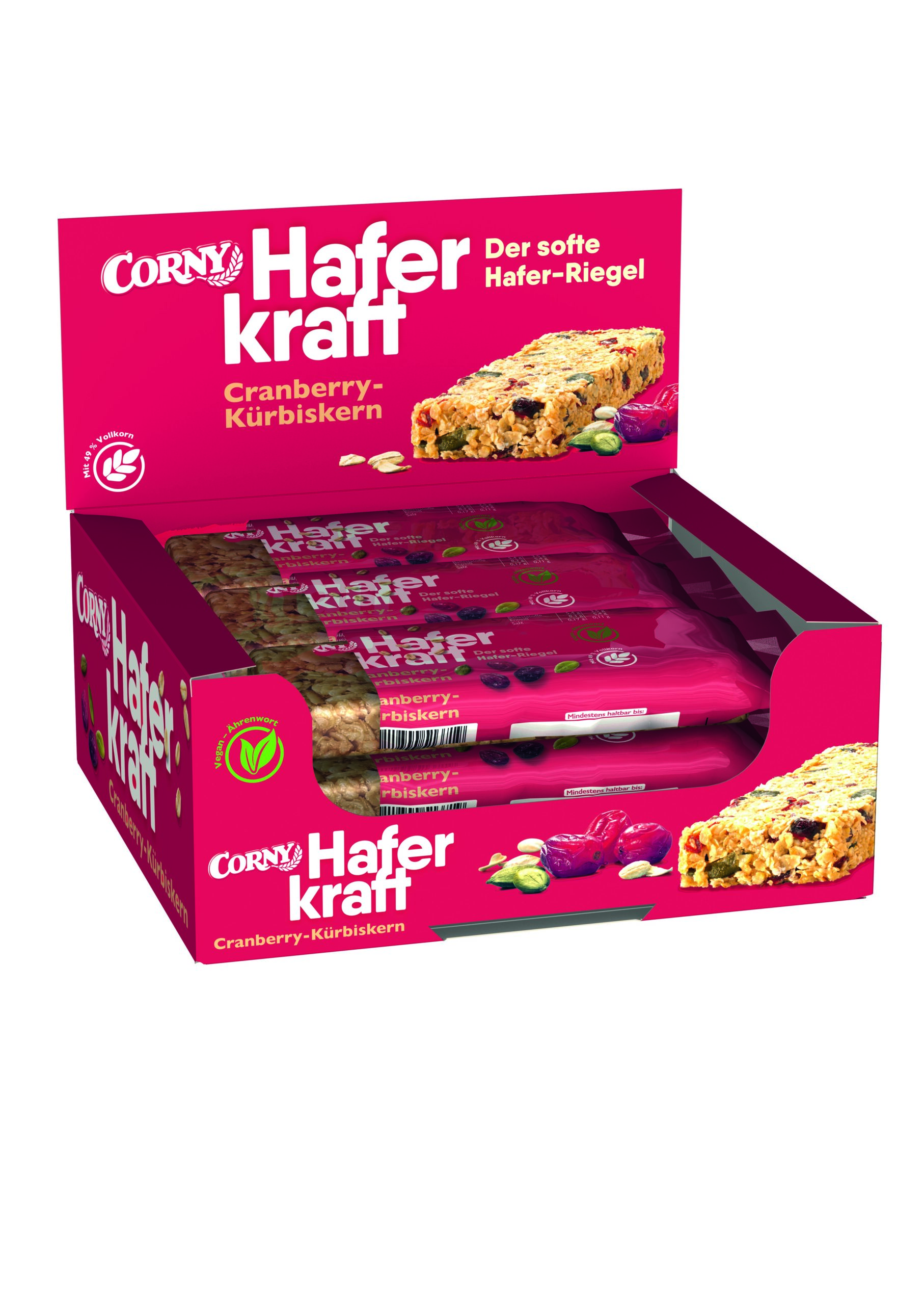 Corny Haferkraft Cranberry-Kürbiskern 12x65g Packung
