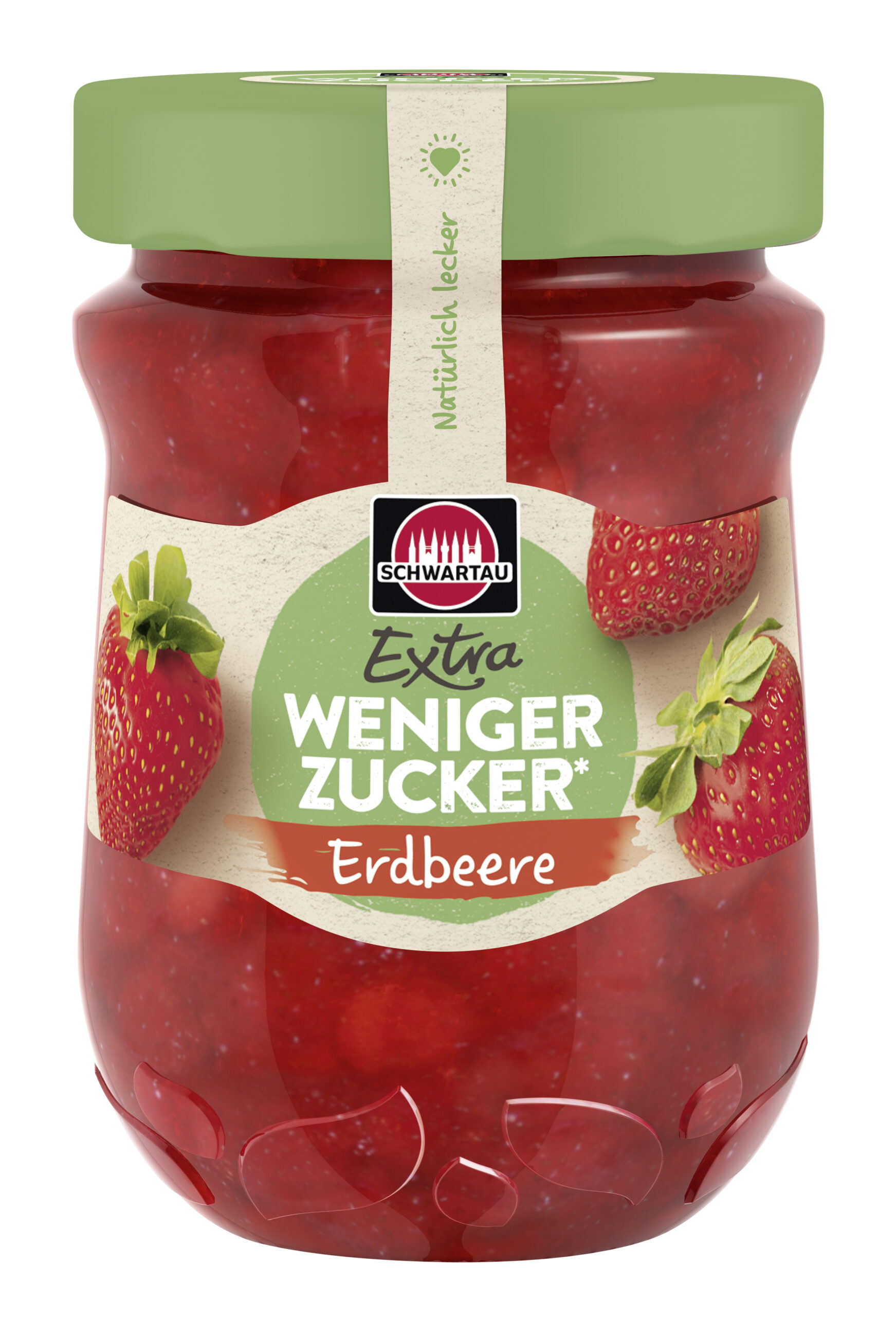 Schwartau Extra weniger Zucker Erdbeere 300g Glas