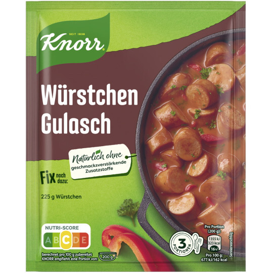 Knorr Fix Würstchen Gulasch 44g Beutel
