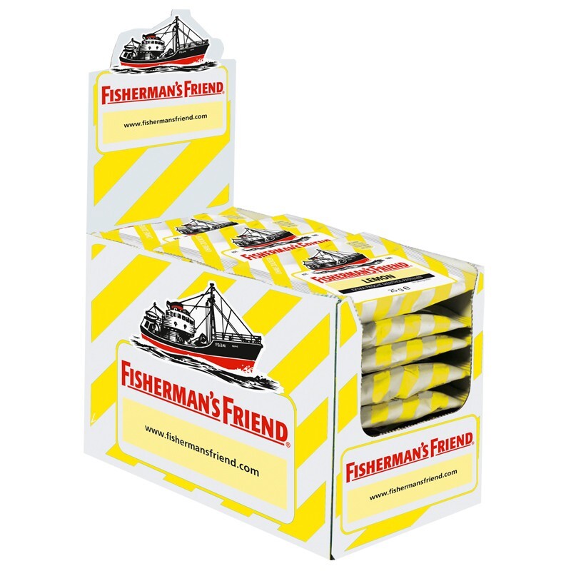 Fishermans Friend, Lemon ohne Zucker, Pastillen, 24 Beutel, Packung Fishermans Friend, Lemon ohne Zucker, Pastillen, 24 Beutel, Packung