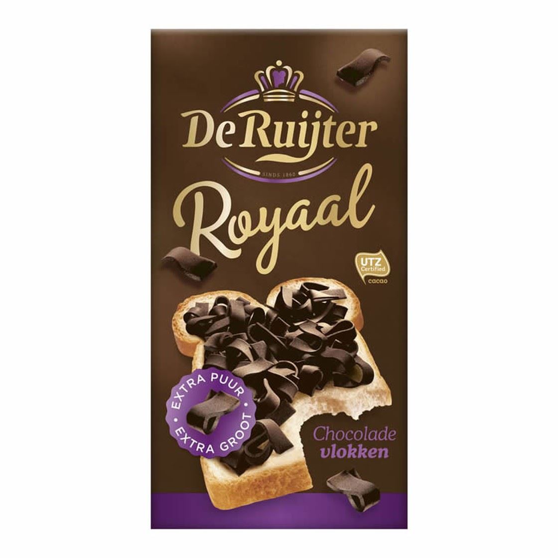 De Ruijter Royal Zartbitterschokolade Flocken 300g Packung