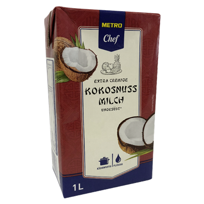 METRO Chef Kokosmilch 17 % Fett, ungesüßt, extra cremig - 1 l Packung