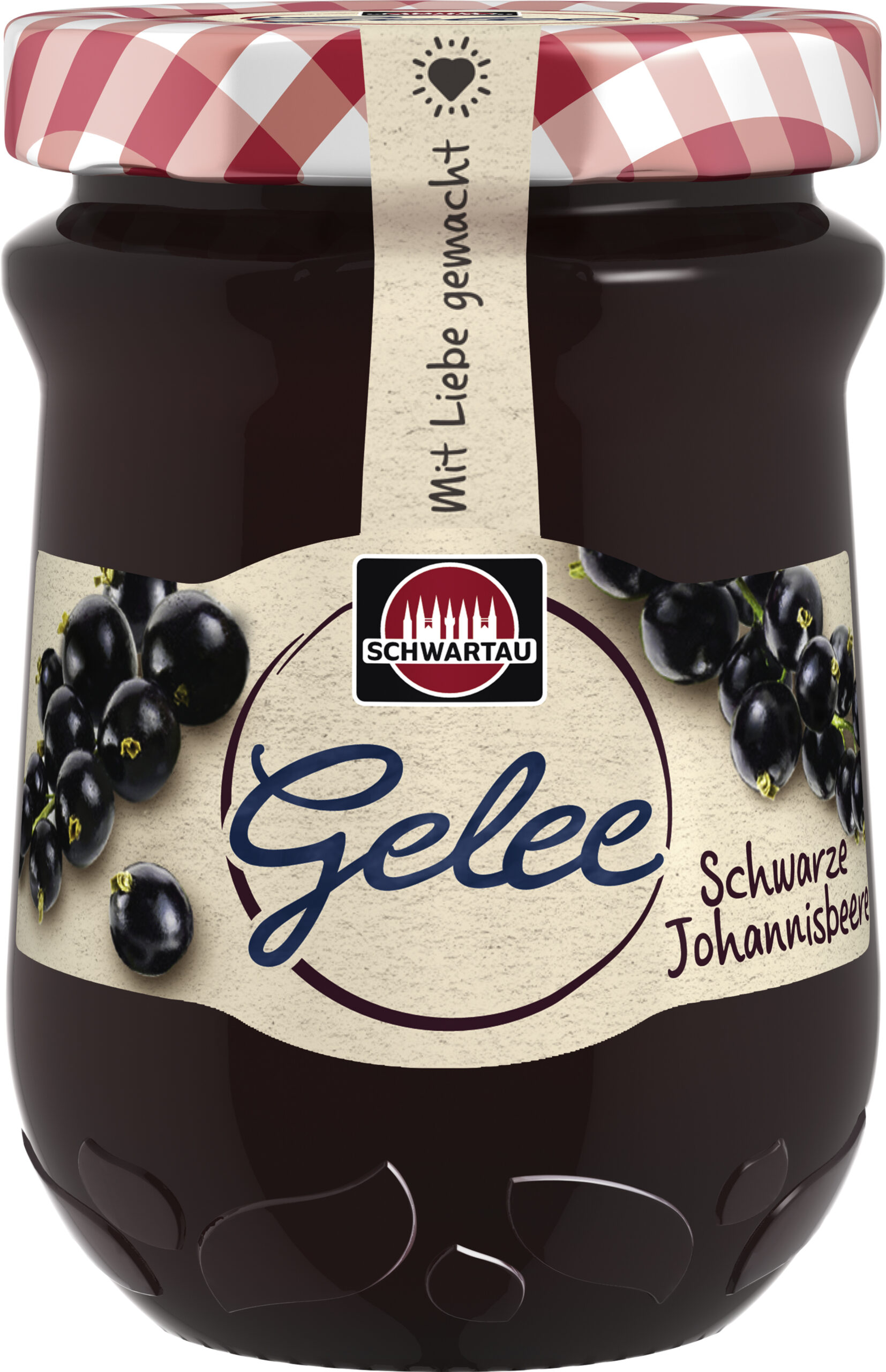 Schwartau Fruchtaufstrich Schwarze Johannisbeere Gelee Hausfrauenart 200g Glas
