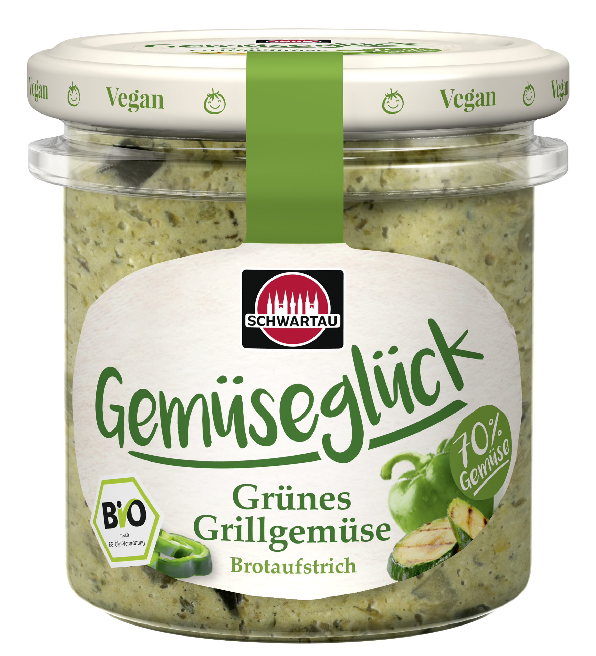 Schwartau Gemüseglück Brotaufstrich Grünes Grillgemüse 135g Glas