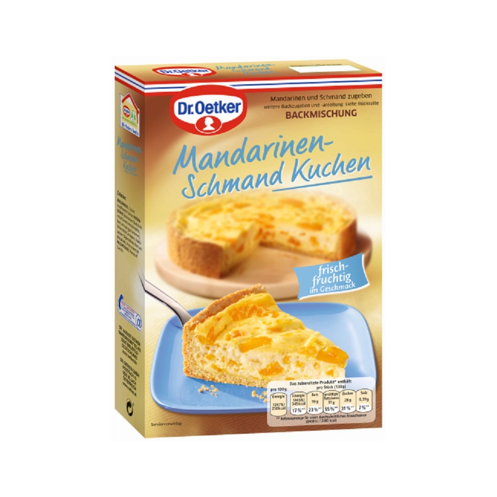 Dr. Oetker Mandarinen Schmand Kuchen 460g Packung