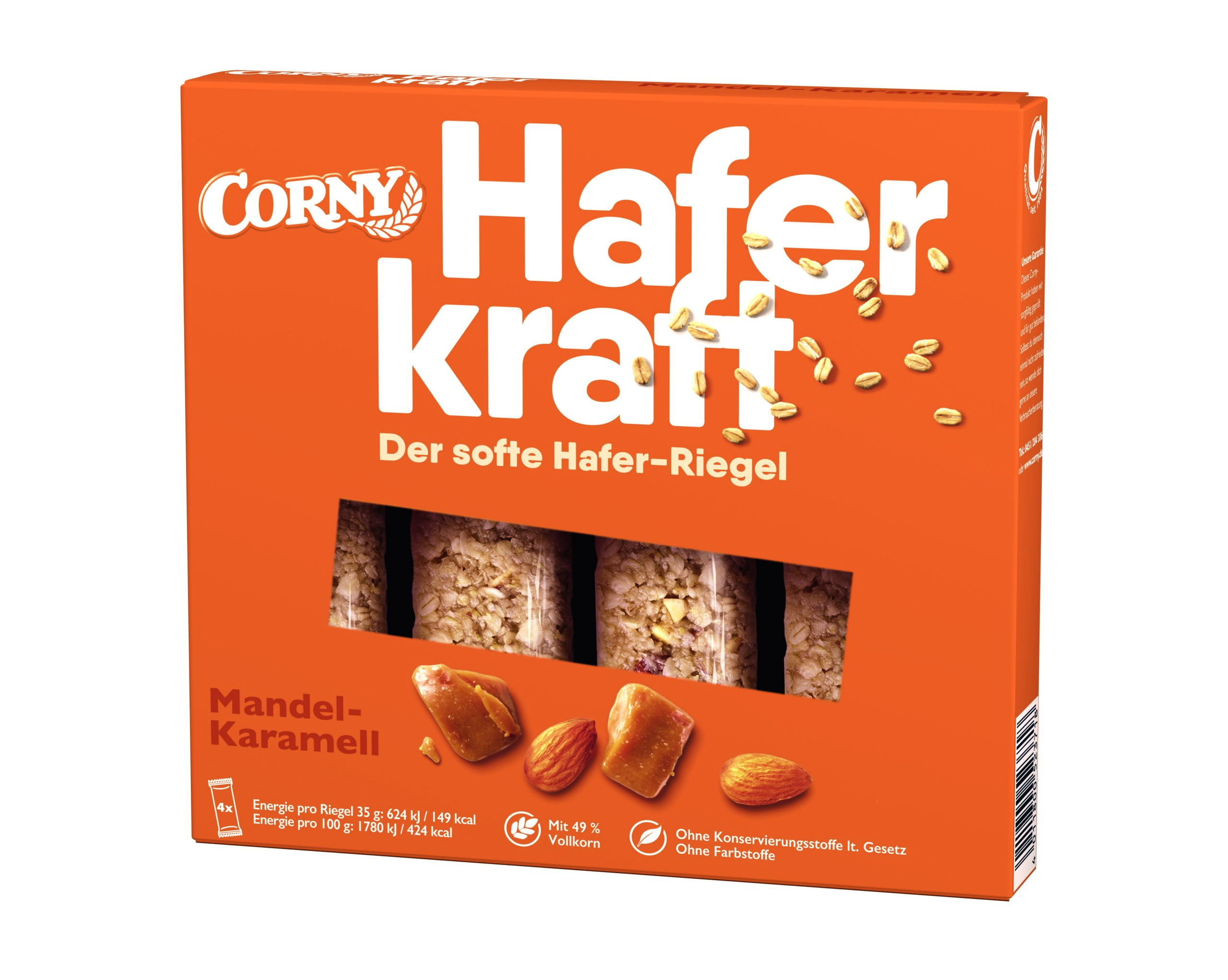 Corny Haferkraft Mandel-Karamell 4x35g Packung