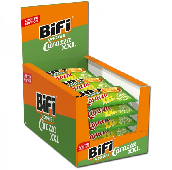 Bifi Veggie Carazza XXL Pizza-Snack - Weizen-Gebäck - 16x70g Packung
