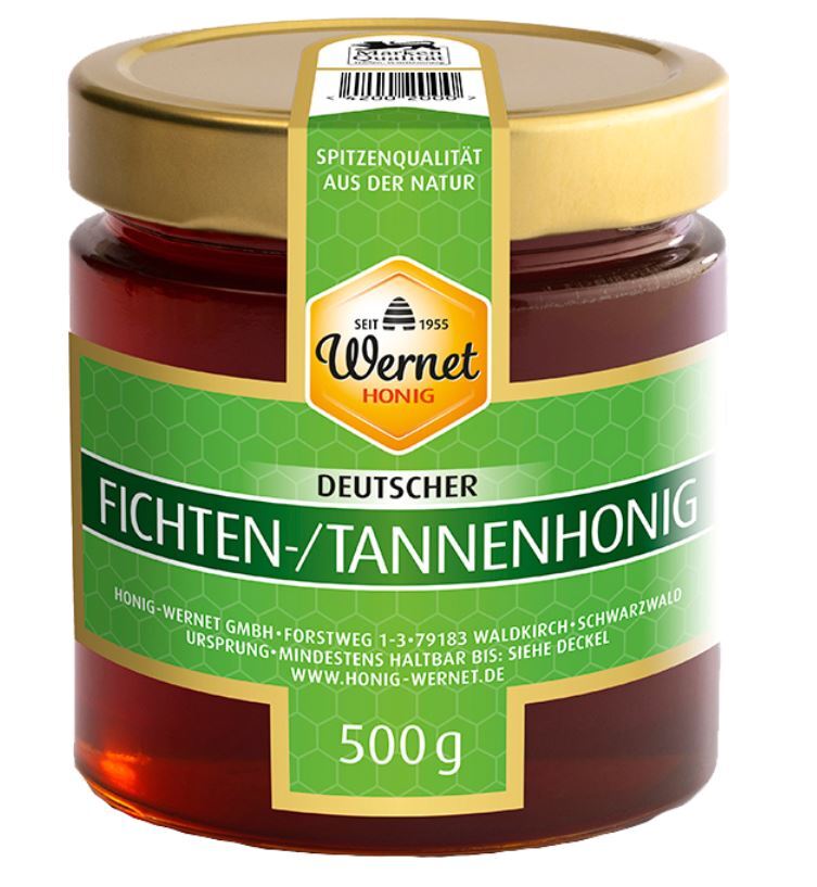 Deutscher Fichten und Tannenhonig 500g Glas Deutscher Fichten und Tannenhonig 500g Glas