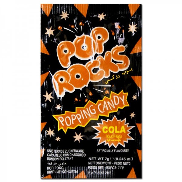 Pop Rocks Cola, knisterndes Brausepulver, 50x7g Beutel, Packung